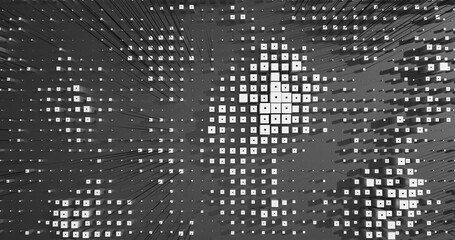 Abstract Cubes Geometric Shapes Black and White Speed Motion Textured Background with Spikes