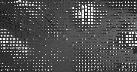 Abstract Cubes Geometric Shapes Black and White Speed Motion Textured Background with Spikes