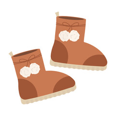 Cartoon footwear. Boots, heels, Chelsea, and winter boots flat vector illustration. Fall Winter trendy footwear