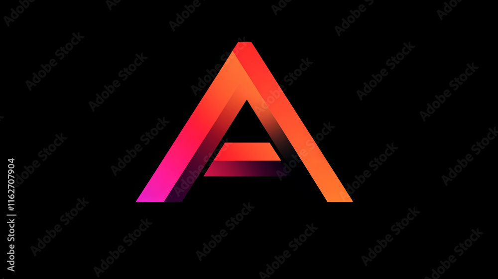 Fototapete set of alphabet symbols and icons of letter a, such logos. rasterized version also available in gall