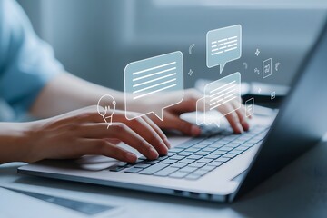 Document Management Concept Icon, Background