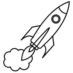 Sleek Rocket Ignition Vector Illustration