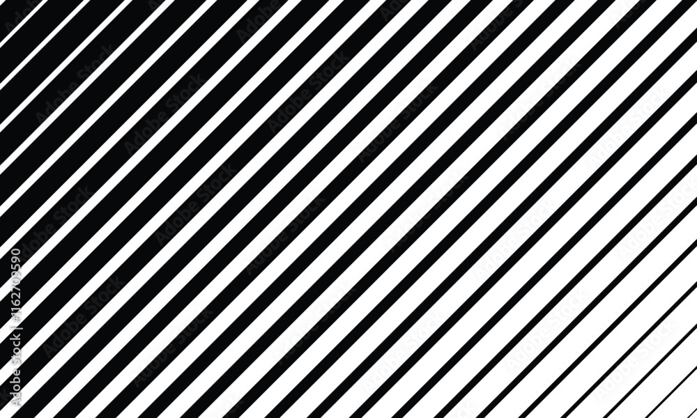 Aufkleber abstract black big to small diagonal line pattern.