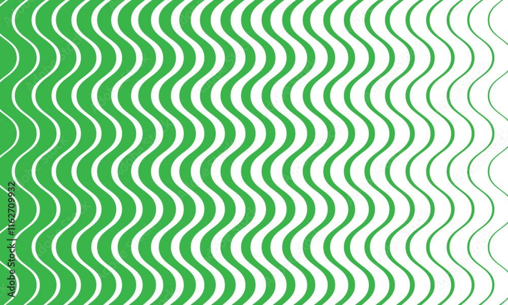 Poster abstract green big to small smooth wave line pattern.