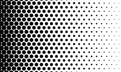 Black and White Halftone Gradient Pattern for Graphic Design, Textiles, and Digital Art Applications