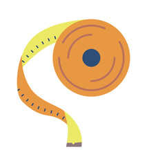 Measuring tape roll vector illustration