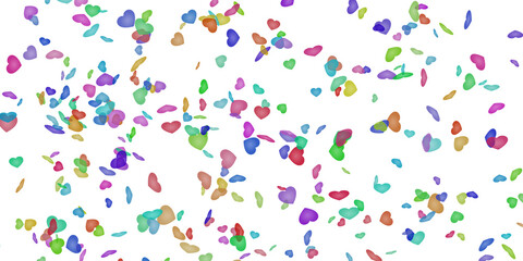 Celebration background template with confetti Colorful ribbons