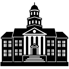 Sophisticated University Building Illustration Vector Style