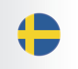 Sweeden country flag concept with grunge design suitable for a logo icon design	