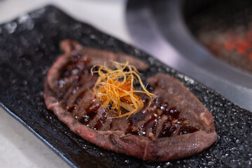 Premium sushi sashimi in luxury Japanese restaurant healthy lifestyle