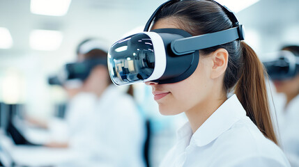 Immersive virtual reality experience in high tech lab setting