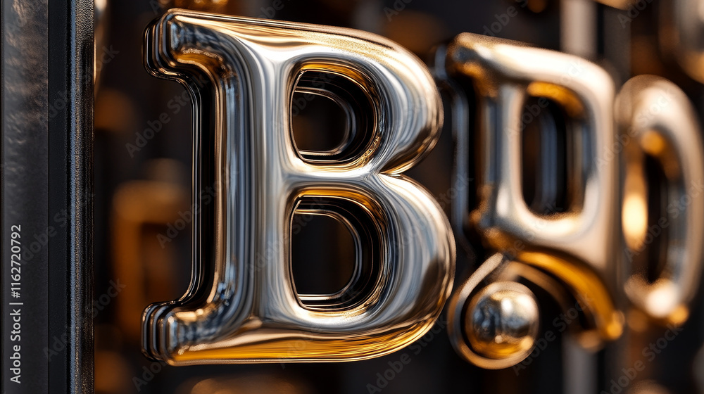 Fototapete set of alphabet symbols and elements of letter b - also as emblem, such a logo. jpeg version also av