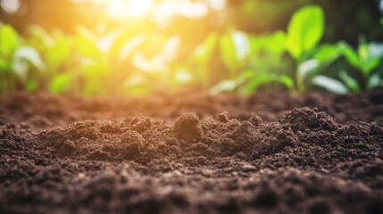 Fototapeta premium Soft Warm Light Over Pastoral Soil Preparation Scene
