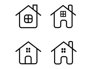 set of house icons