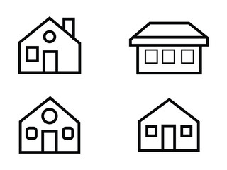 set of house icons