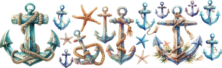 anchor watercolor clipart © dian's