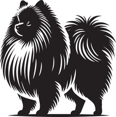 Cute silhouette of a small dog