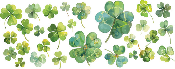 clover watercolor clipart