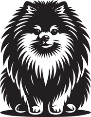 Cute silhouette of a small dog