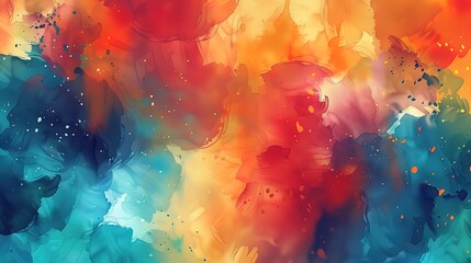 Obraz premium Watercolour seamless pattern wallpaper