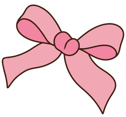 valentine's day pink bow outline