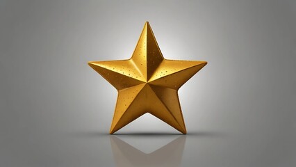 Obraz premium Star golden metal gold plating five angle star, isolated on white background. This has a clipping path. for quality rate ranking 1 star to 5 stars. 