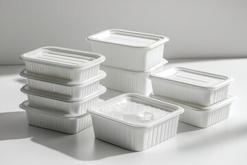 Stacked Containers for Safe Disposal on a Light Table