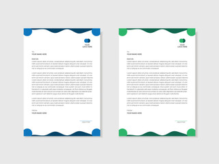 simple business letterhead design set of two.