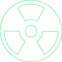 Hazard icon single vector illustration