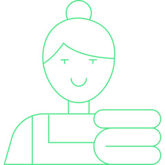 Maid icon single vector illustration