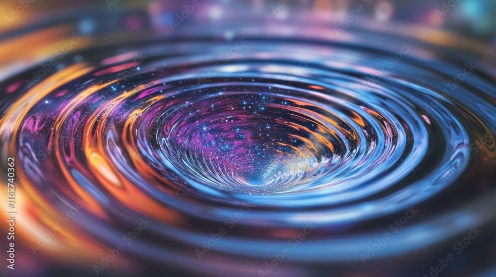 Fototapete a mesmerizing swirl of colors and patterns resembling a cosmic vortex.