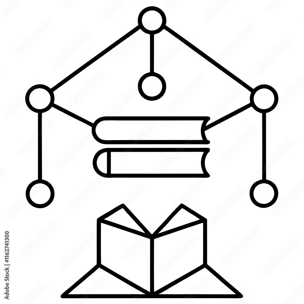 Fototapete abstract knowledge network vector graphics