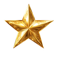 Obraz premium Golden Star Decoration with Brilliant Reflection and Shiny Texture, Perfect for Awards and Celebrations