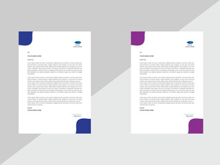 simple business letterhead design set of two.