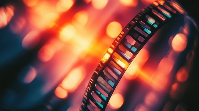 Artistic representation of light leaks and film grain for vintage or retro-style photography overlays
