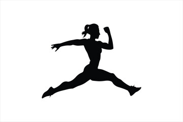 Jumping women illustration on white background. jumping vector.