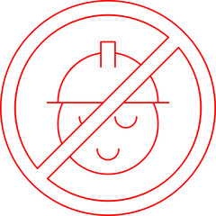 No Child Labor icon single vector illustration