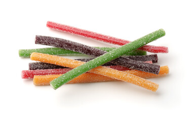 Сolorful sweet sour sugar gummy sticks