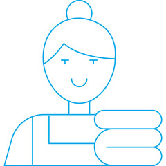 Maid icon single vector illustration