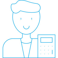 Accountant icon single vector illustration