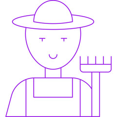 Farmer icon single vector illustration