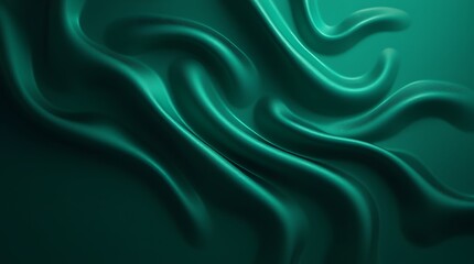 Fototapeta premium Black dark teal jade emerald sea aventurine green abstract background. Silk satin fabric. Glitter shimmer. Color gradient. Line stripe wave shadow. Drapery curtain. Luxury elegant subtle. Blank design