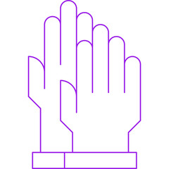 Gloves icon single vector illustration