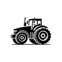 Obraz premium A silhouette of a tractor, vector illustration
