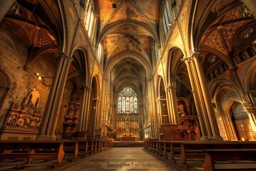 Obraz premium Medieval street in Bordeaux city, France