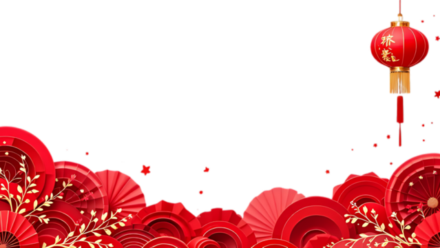 Chinese new Year isolated on white or transparent background