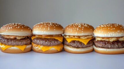 Delicious Gourmet Burgers on Display