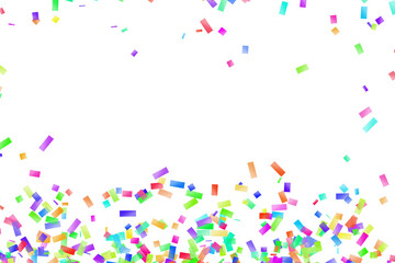 Celebration background template with confetti Colorful ribbons