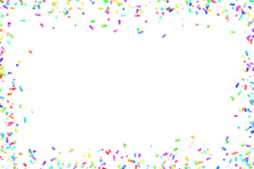 Celebration background template with confetti Colorful ribbons