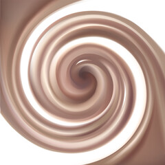 Soft wonderful mixed light khaki color curvy eddy ripple luxury fond. Sweet yummy ecru volute fluid smooth choco cremy sauce surface with space for text in glowing milky white center in middle of funn